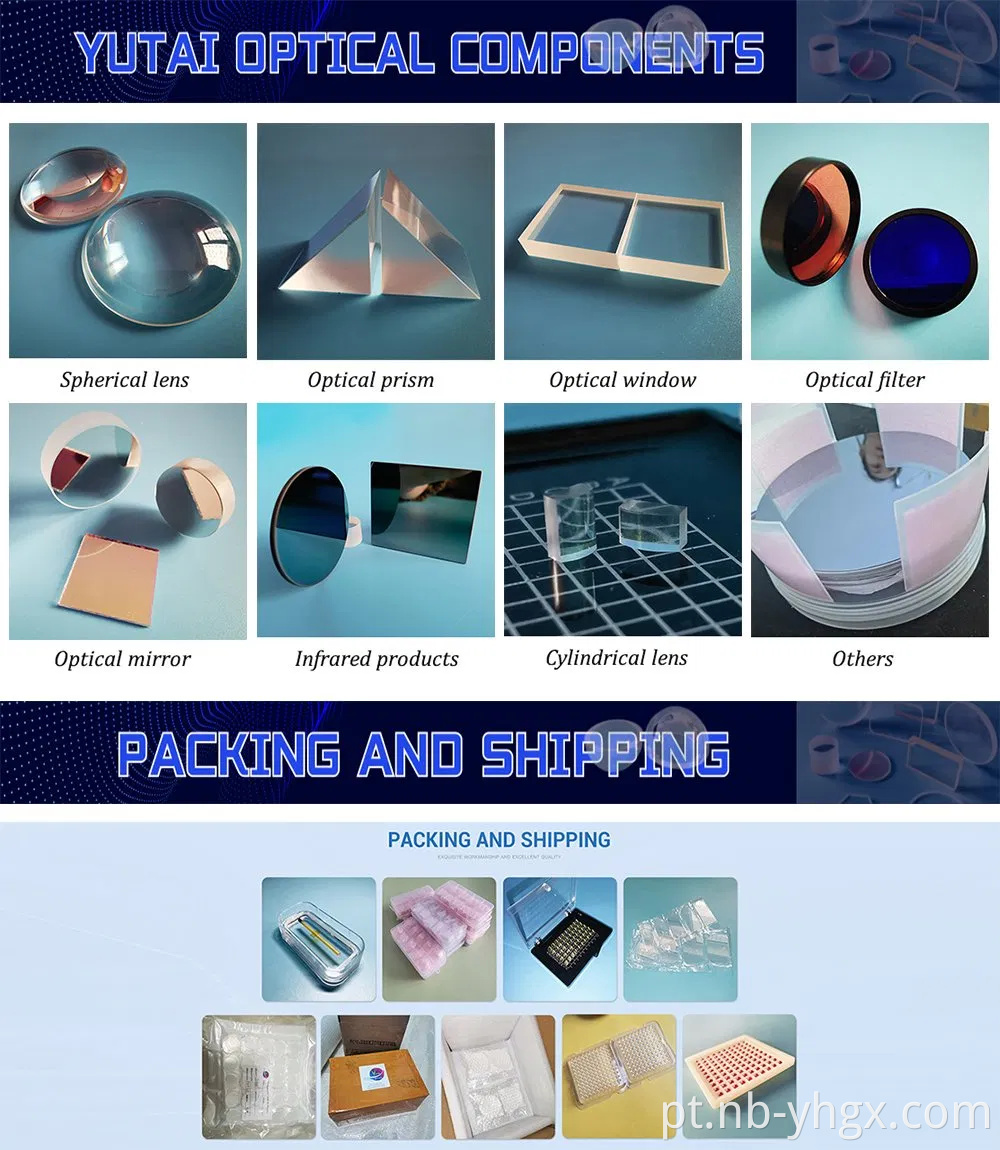 Divisor de feixe de cubo não polarizador de sílica fundida de vidro óptico